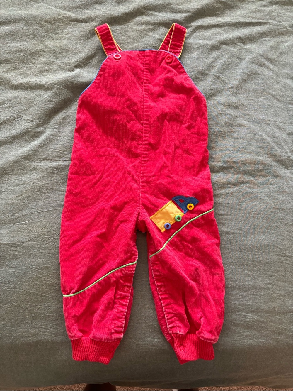 Vintage Carters Red Corduroy Kids Overalls 2T